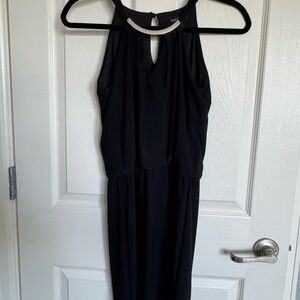 White House Black Market Black Halter Sheath Mini Dress